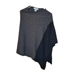 Celeste Poncho Sweater Womens One Size Wool Cashmere Asymmetrical Soft Cozy Flaw